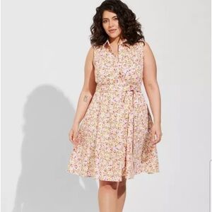 NWT. Torrid Poplin Collared Shirt Dress Sz. 1X